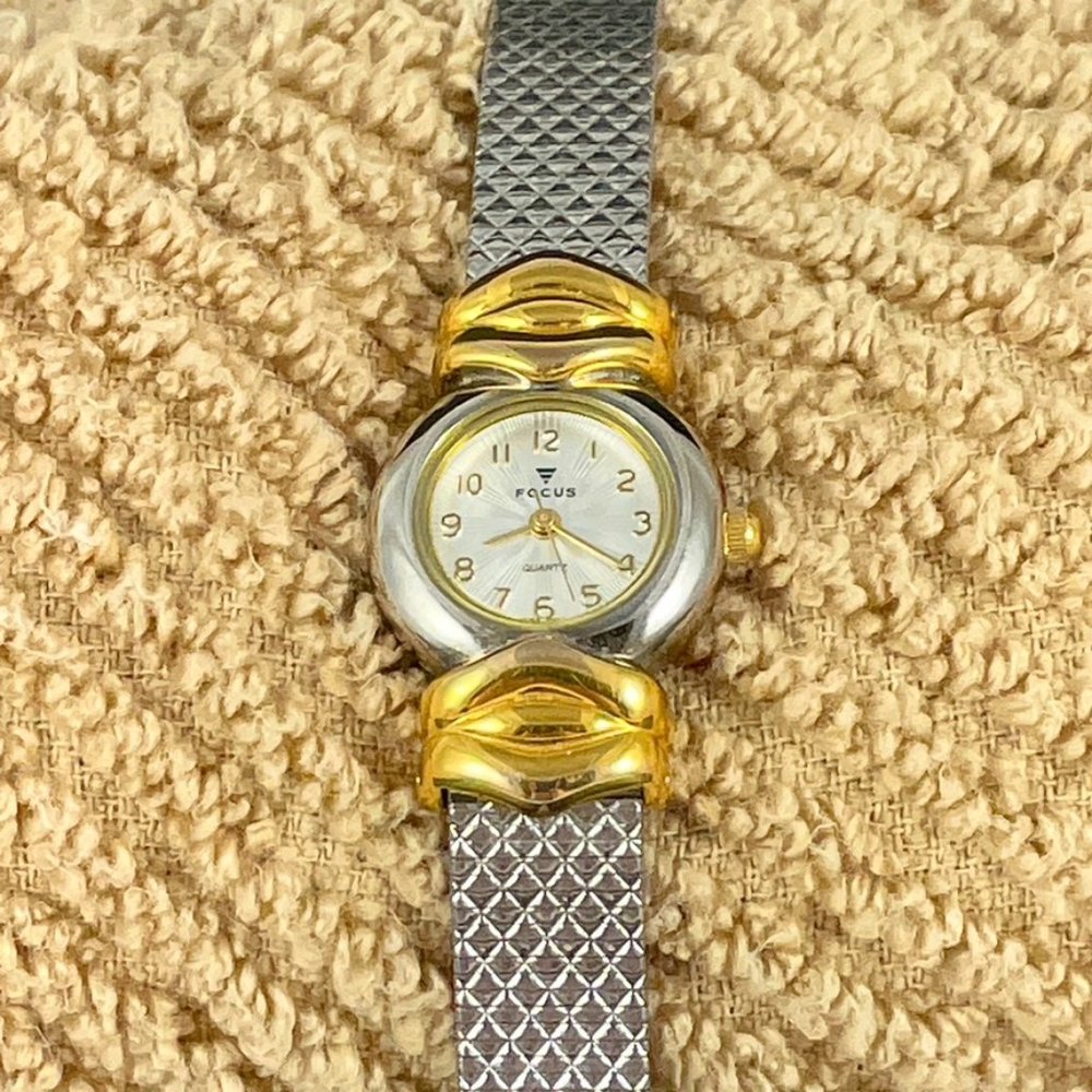 Watch Focus Two Tone Ladies Quartz W/Japanese Movement, New Battery